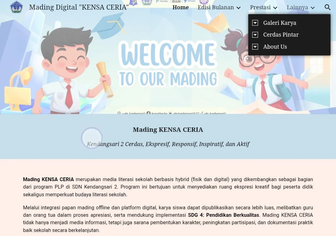 Mading KENSA CERIA versi digital