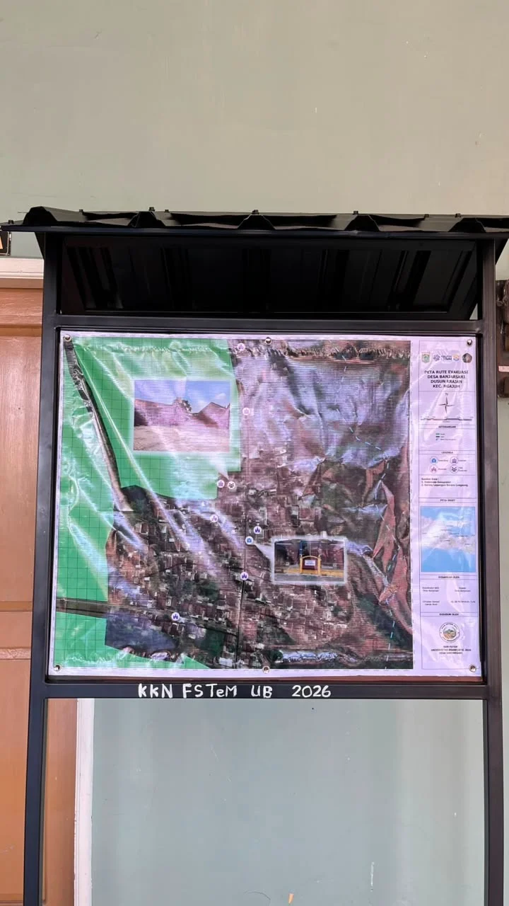 Peta evakuasi yang telah dipasang