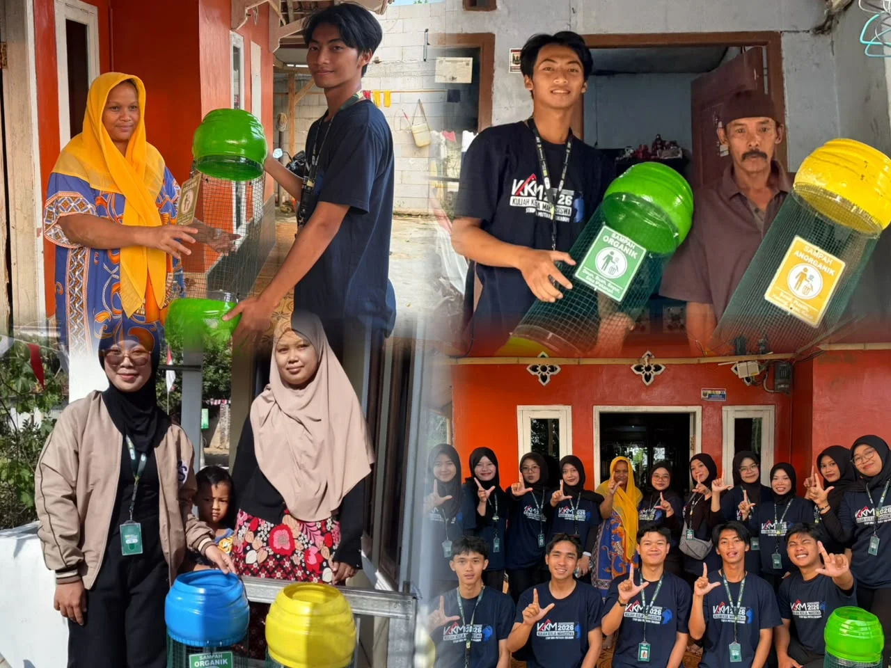 Pembagian tempat sampah kepada warga