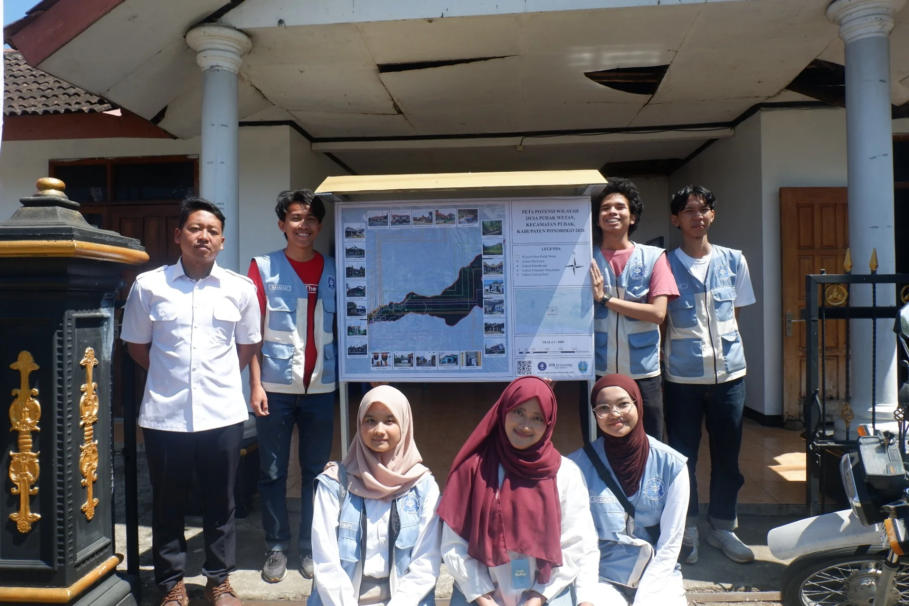 Kenalkan Potensi Desa ke Kancah Luas, Mahasiswa KKNT Inovasi IPB Hadirkan Peta Potensi Desa Pudak Wetan, Ponorogo