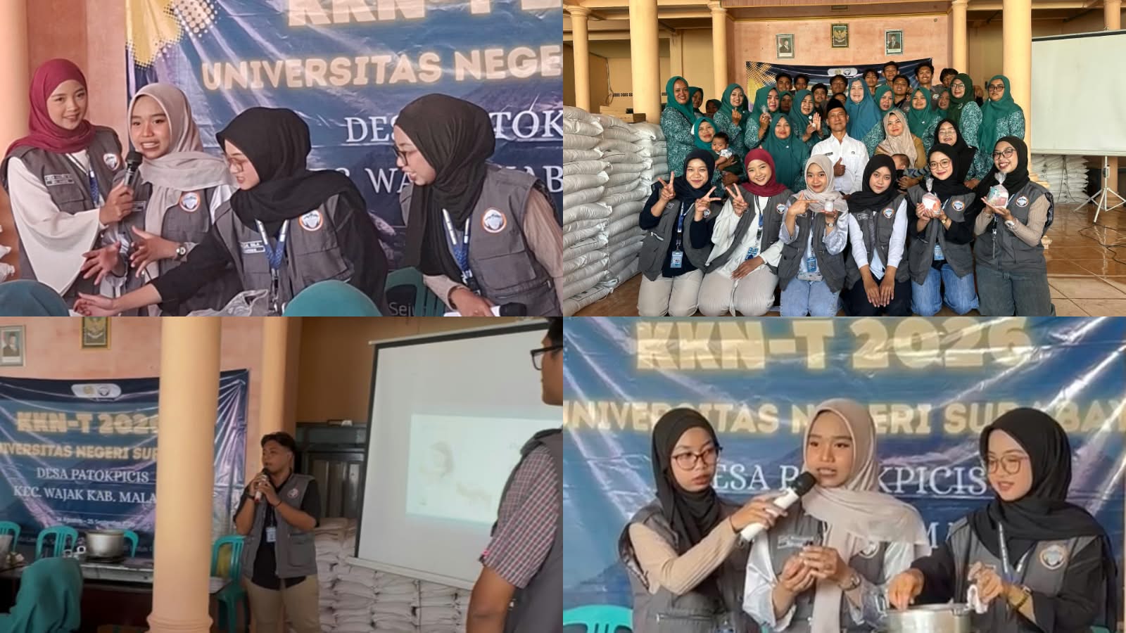 Suasana pembuatan lilin aroma terapi di balai desa